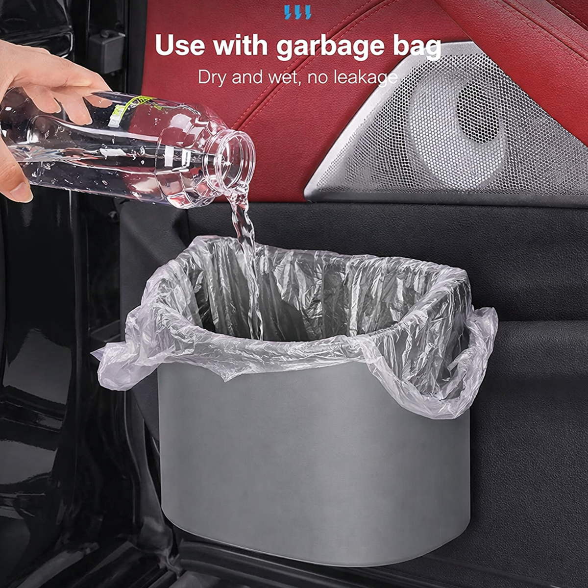 Car Door Trash Bin Organizer Storage Box