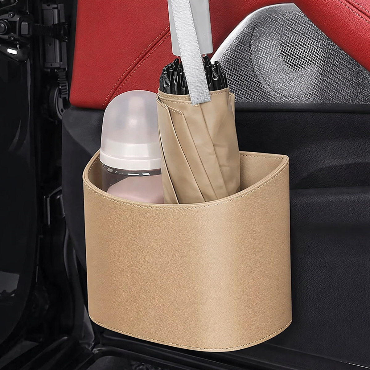 Car Door Trash Bin Organizer Storage Box