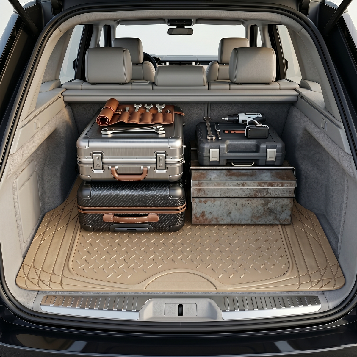 Premium Rubber Cargo Car Boot Trunk Mat