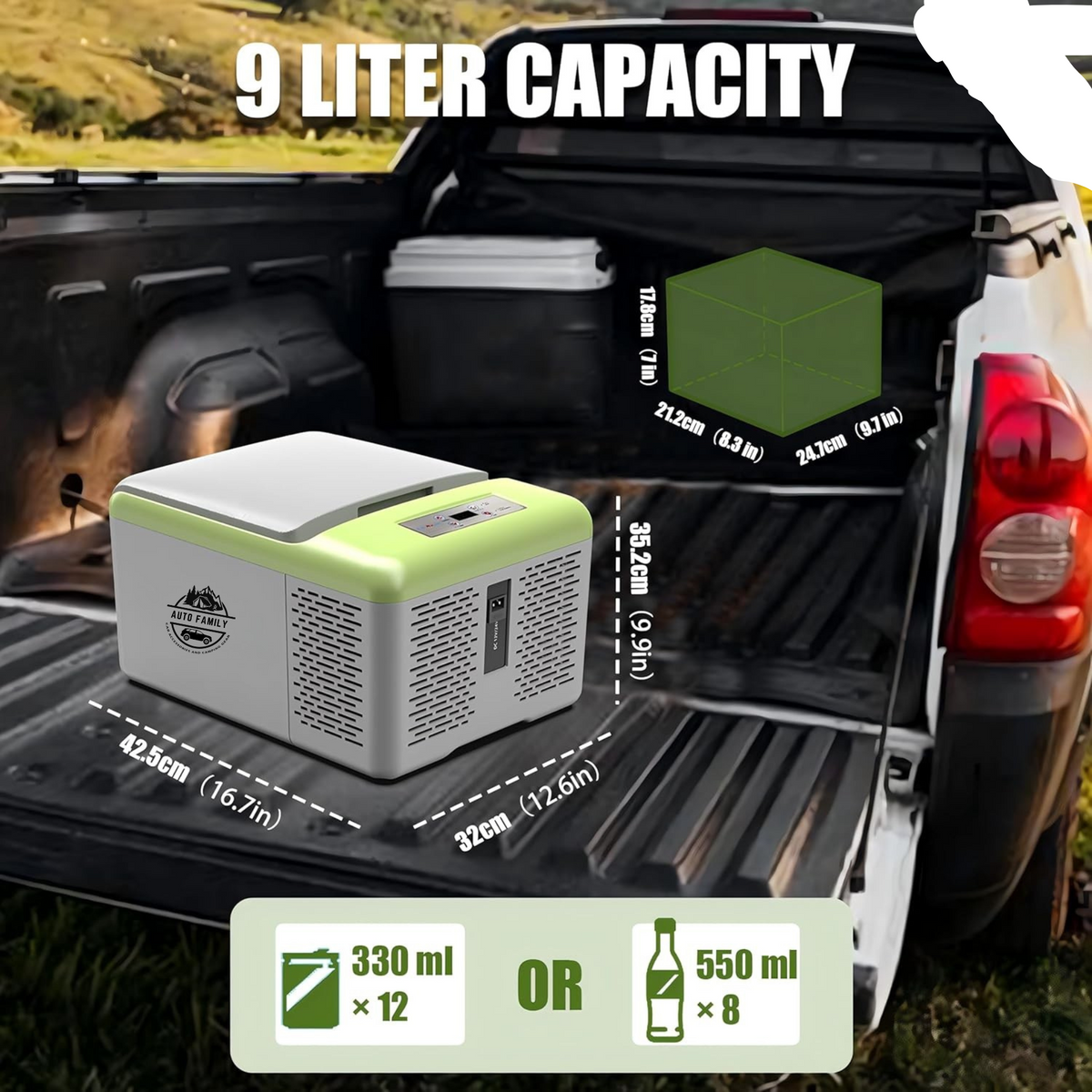 Electric Car Refrigerator | 9L | 16.4L