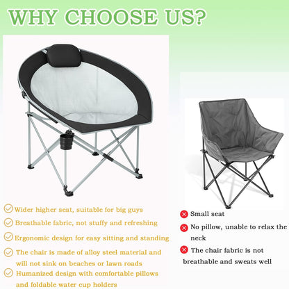 Portable Foldable Moon Camping Chair