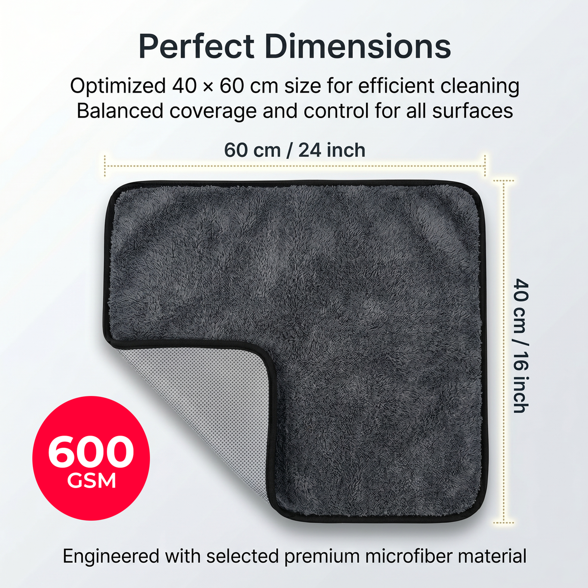 12Pcs | 24Pcs | 36Pcs - 40*60cm, 600 GSM Microfiber Cleaning Cloth