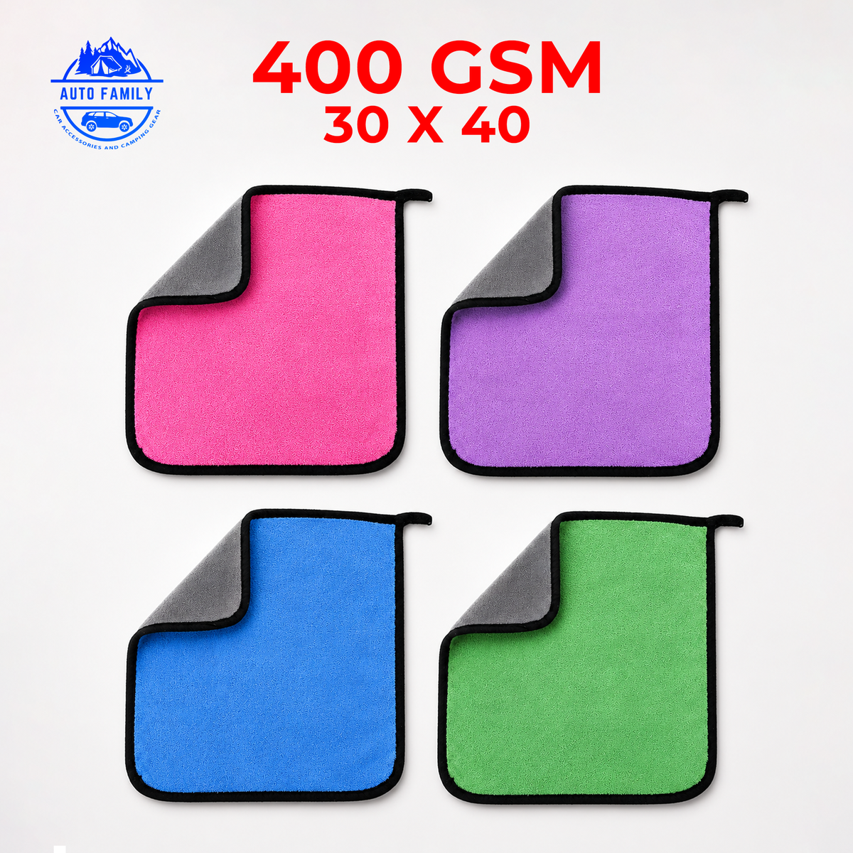Microfiber Cleaning Cloth 12Pcs | 24Pcs | 36Pcs - 30*40cm, 400 GSM