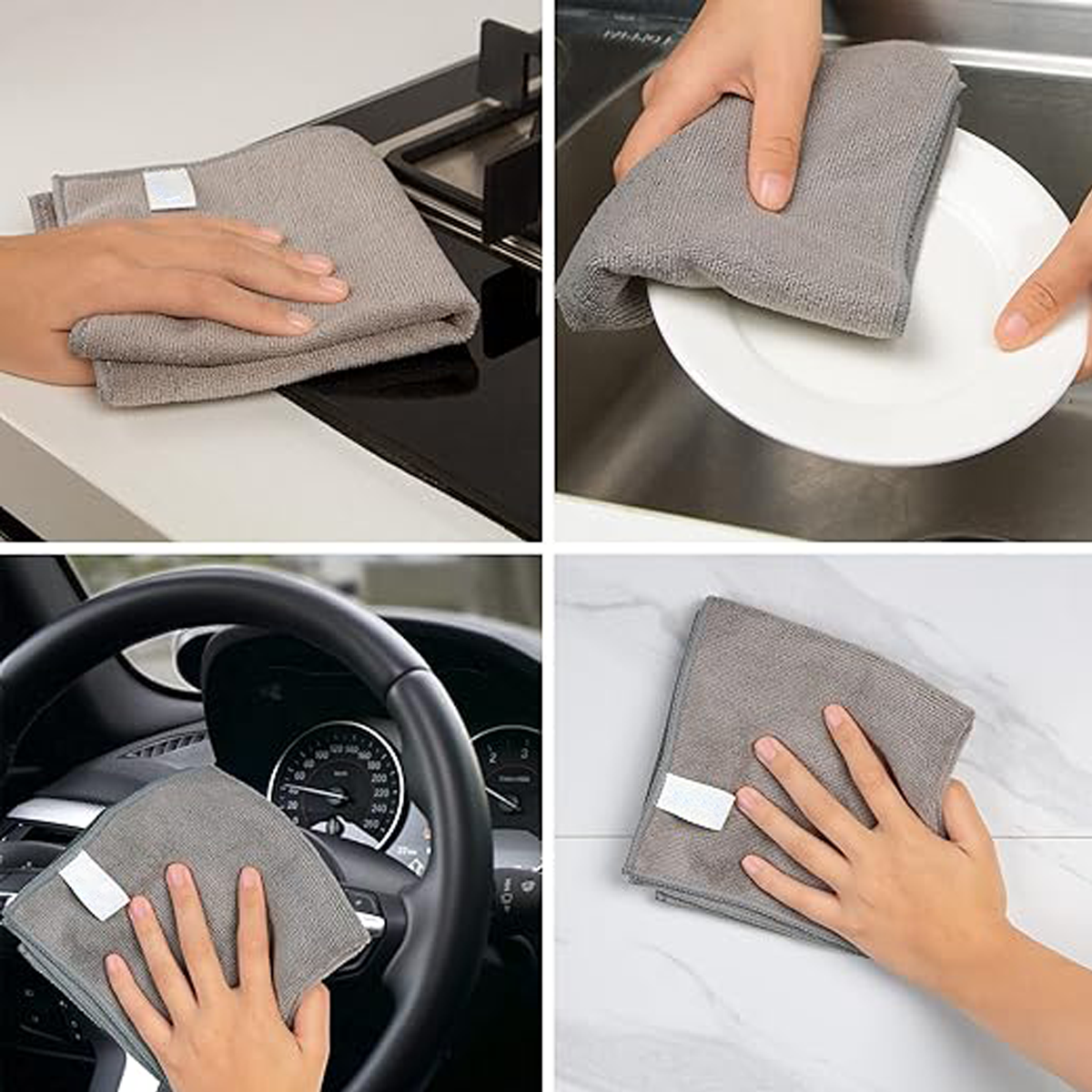 12Pcs | 24Pcs | 36Pcs - 40*60cm, 500 GSM Microfiber Cleaning Cloth