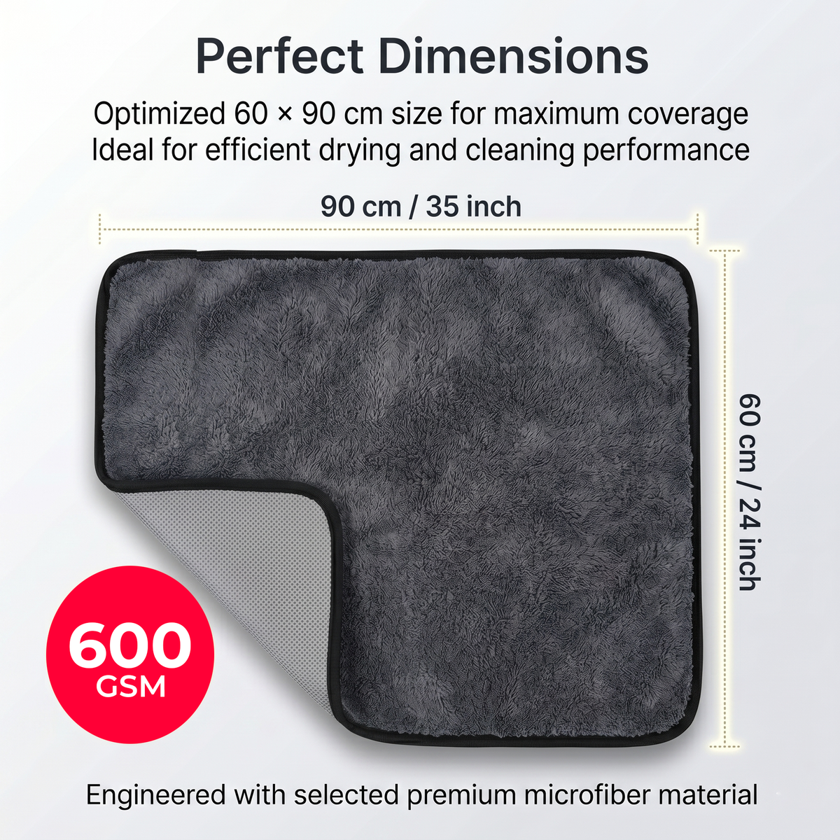 12Pcs | 24Pcs | 36Pcs - 60*90cm, 600 GSM Microfiber Cleaning Cloth