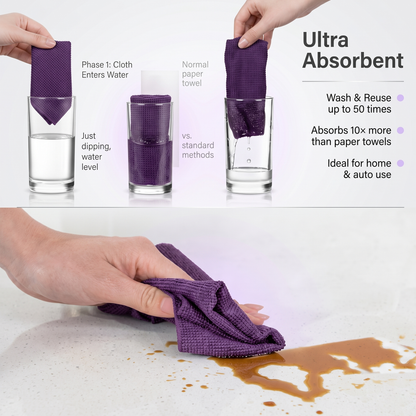 50Pcs - 40*60cm, 800 GSM Microfiber Cleaning Cloth