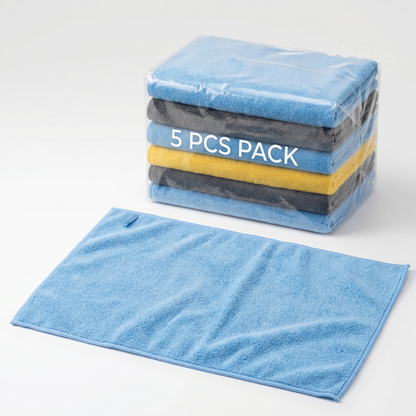Microfiber Cleaning Cloth 5Pcs - 40*40cm, 340 GSM