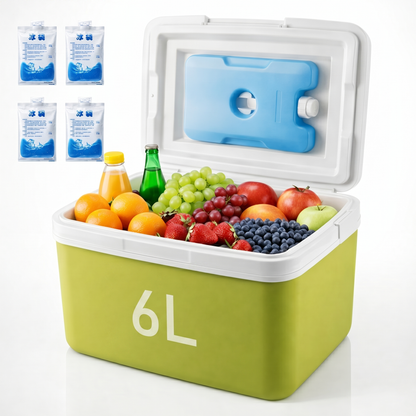 Portable Insulated Cooler Box with Ice Packs - 6L | 9L | 15L
