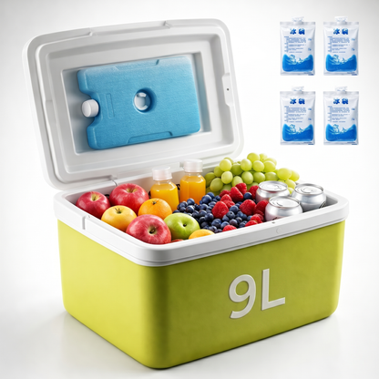 Portable Insulated Cooler Box with Ice Packs - 6L | 9L | 15L