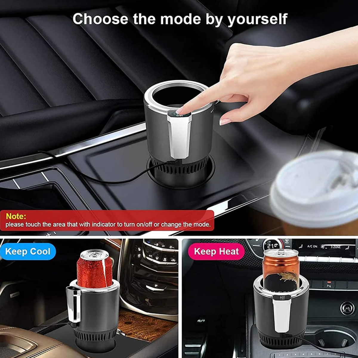 Portable 2-in-1 Car Cup Warmer & Cooler