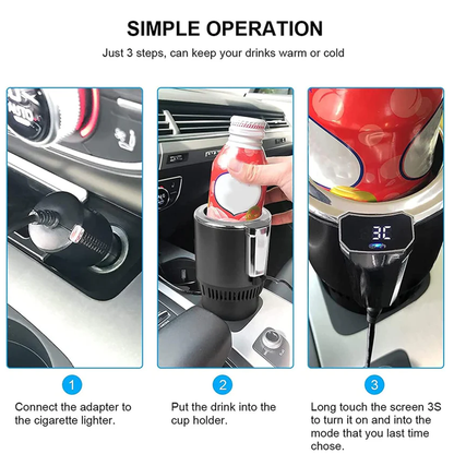 Portable 2-in-1 Car Cup Warmer & Cooler