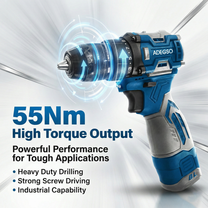 Lithium-Ion Drill Set, 18V Li-Ion Battery, 1800 RPM