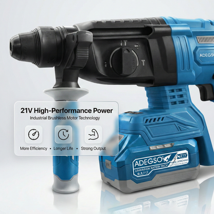 3 Mode Fuction Drill Set, 21V Lithium-Ion Power, 1100 RPM | 4400 BPM