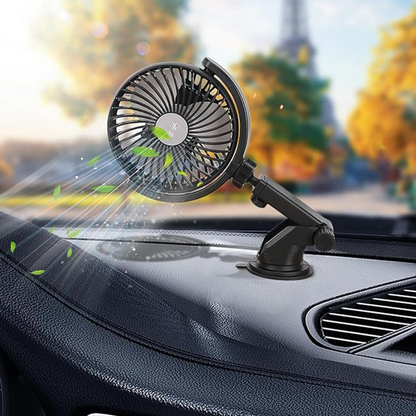 Portable 360° Adjustable Head Car Fan
