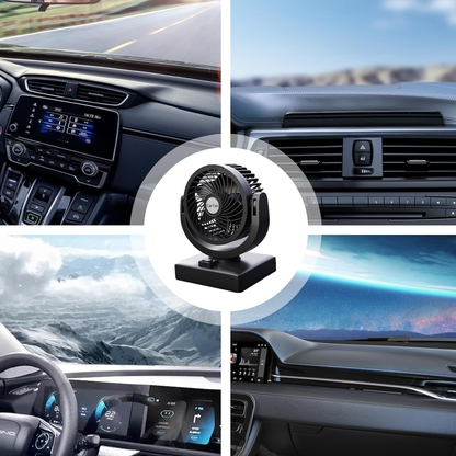 Portable 360° Adjustable Head Car Fan