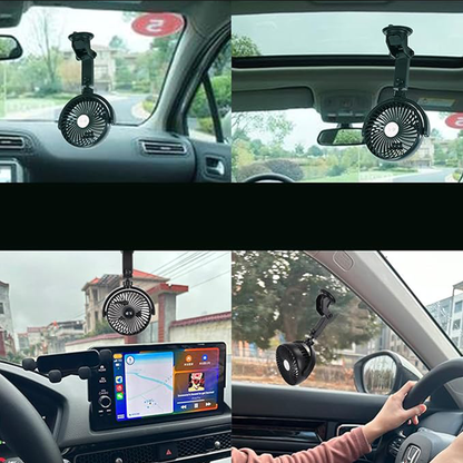 Portable 360° Adjustable Head Car Fan