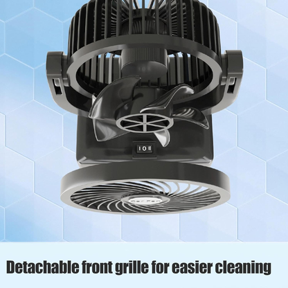 Portable 360° Adjustable Head Car Fan