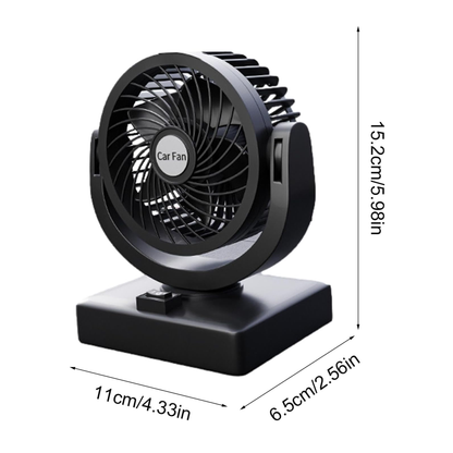 Portable 360° Adjustable Head Car Fan