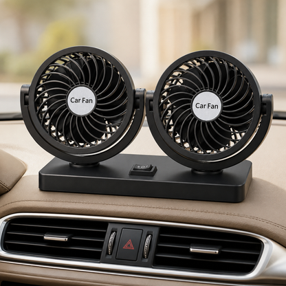 Portable 360° Adjustable Head Car Fan