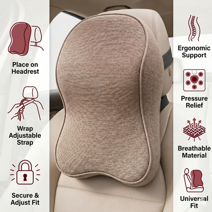 Car Headrest Support Pillow Memory Foam