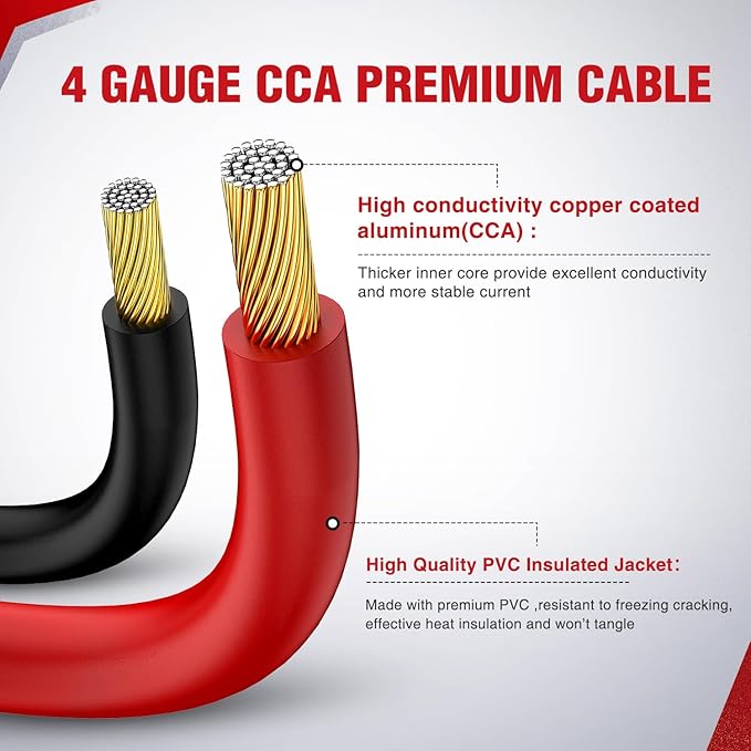800AMP - 2.5M Car Battery Jumper Cables with Copper Clamps