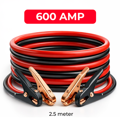 600AMP - 2.5M Car Battery Jumper Cables with Copper Clamps
