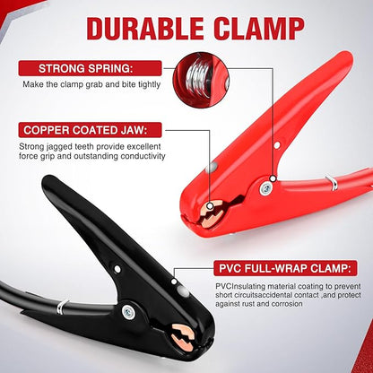 600AMP - 2.5M Car Battery Jumper Cables with Copper Clamps