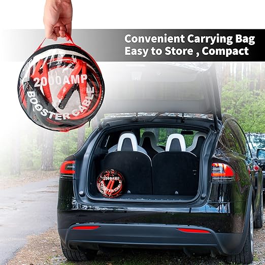 2000AMP - 3M Car Battery Jumper Cables with Copper Clamps