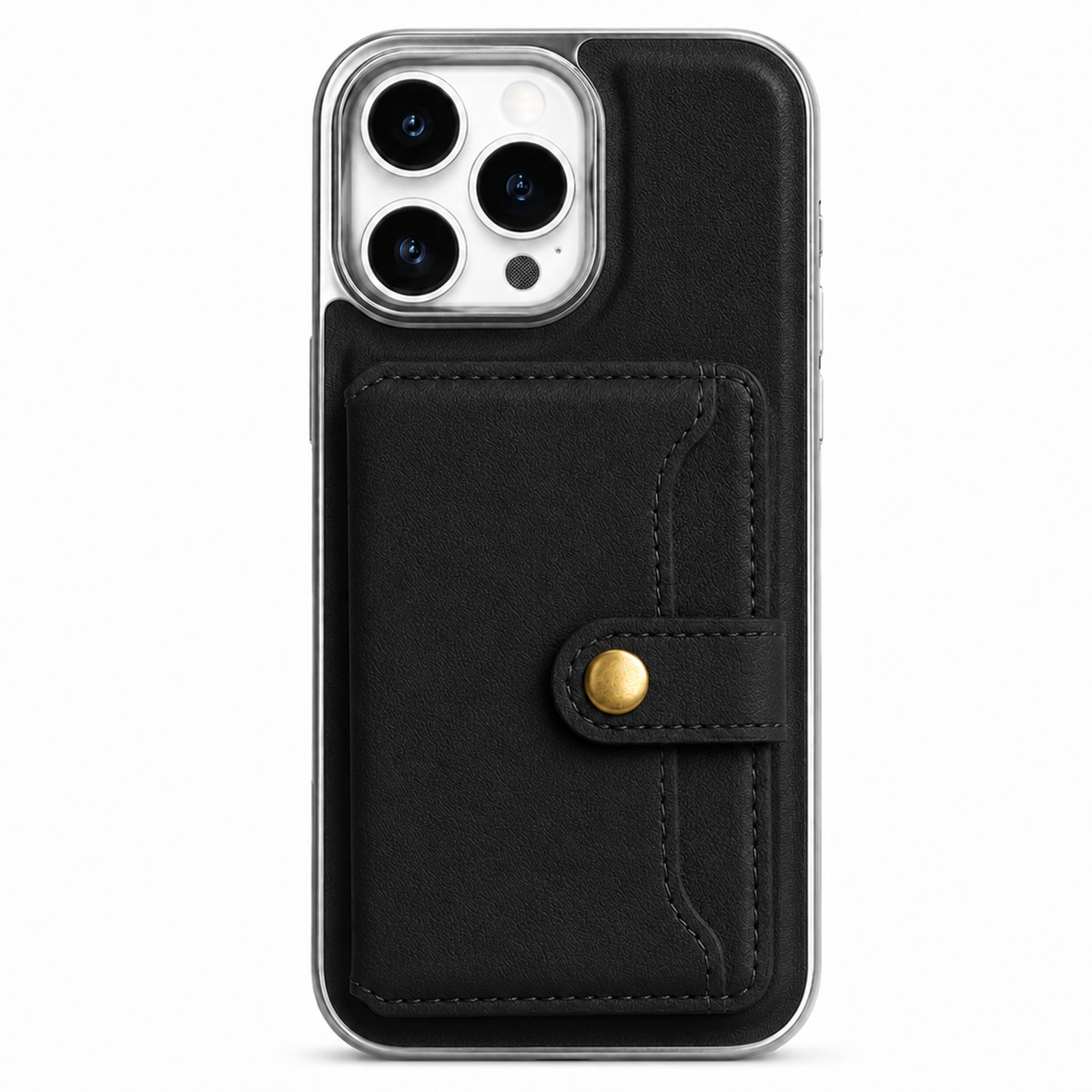 Luxury Leather Wallet Case for iPhone 16 Pro