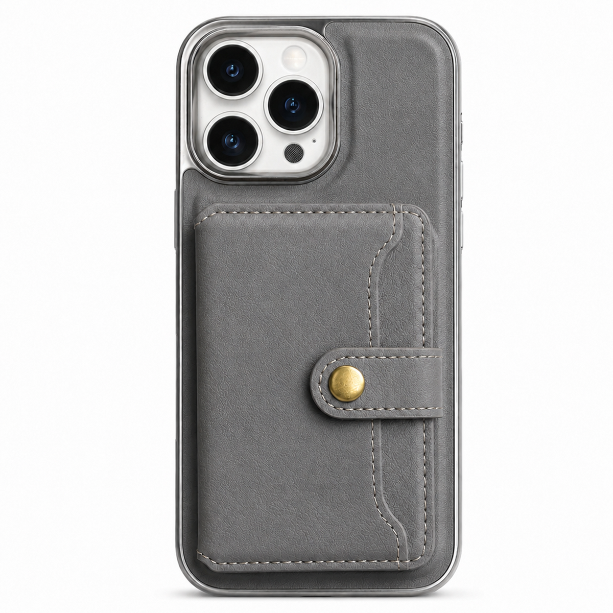 Luxury Leather Wallet Case for iPhone 16 Pro