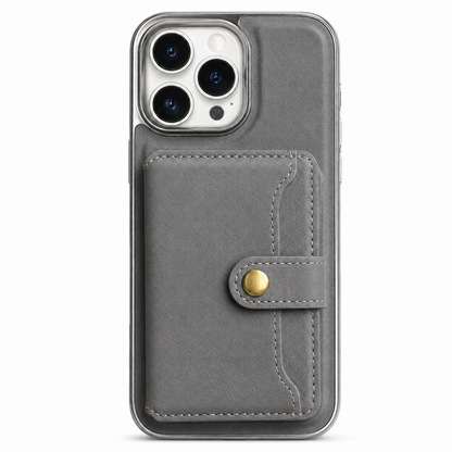 Luxury Leather Wallet Case for iPhone 16 Pro