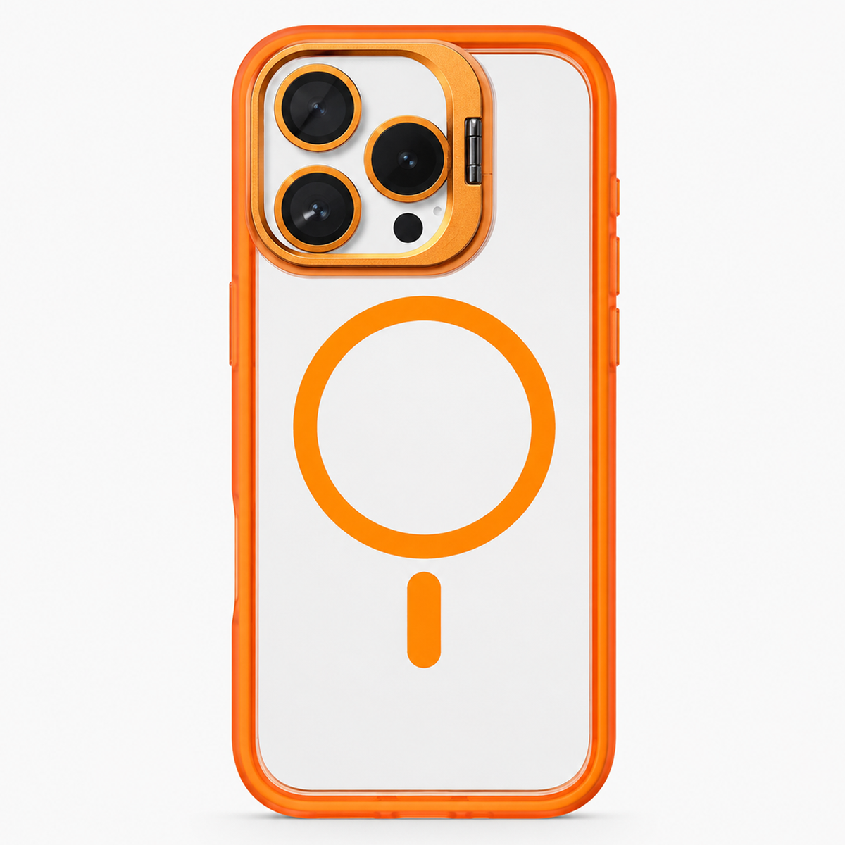 Magnetic Compatible Transparent Case with Kickstand for iPhone 17