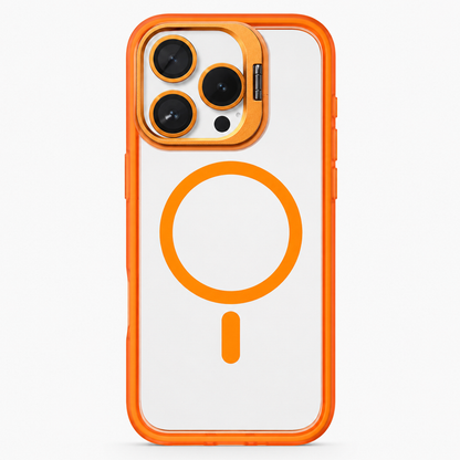 Magnetic Compatible Transparent Case with Kickstand for iPhone 17