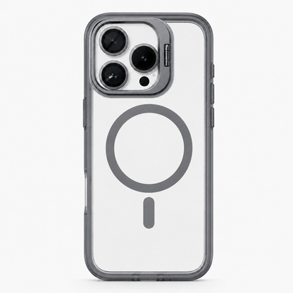 Magnetic Compatible Transparent Case with Kickstand for iPhone 17