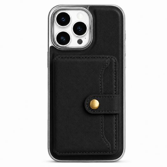 Luxury Leather Wallet Case for iPhone 16 Pro Max
