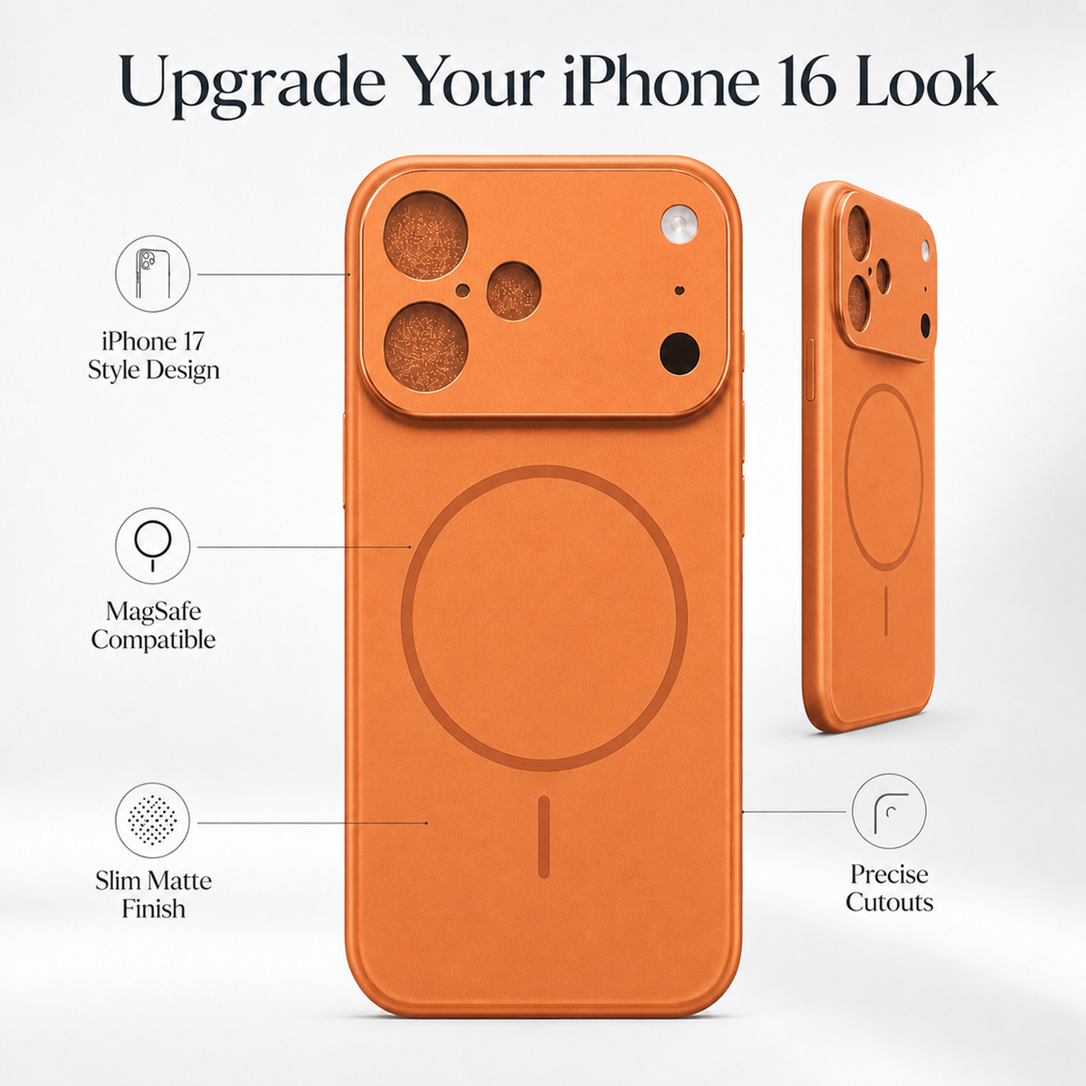 MagSafe Compatible Case for iPhone 16 with Camera Protection