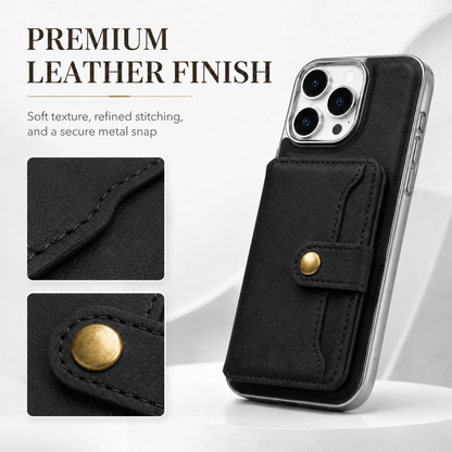 Luxury Leather Wallet Case for iPhone 16 Pro Max