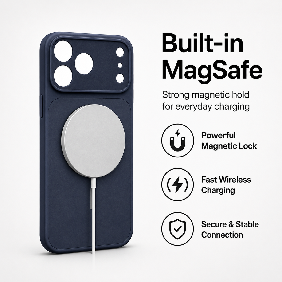 MagSafe Compatible Case for iPhone 17 Pro Max with Camera Protection