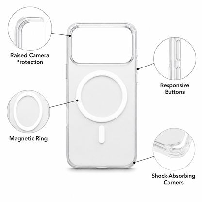 Magnetic Transparent Case for iPhone 17 Pro