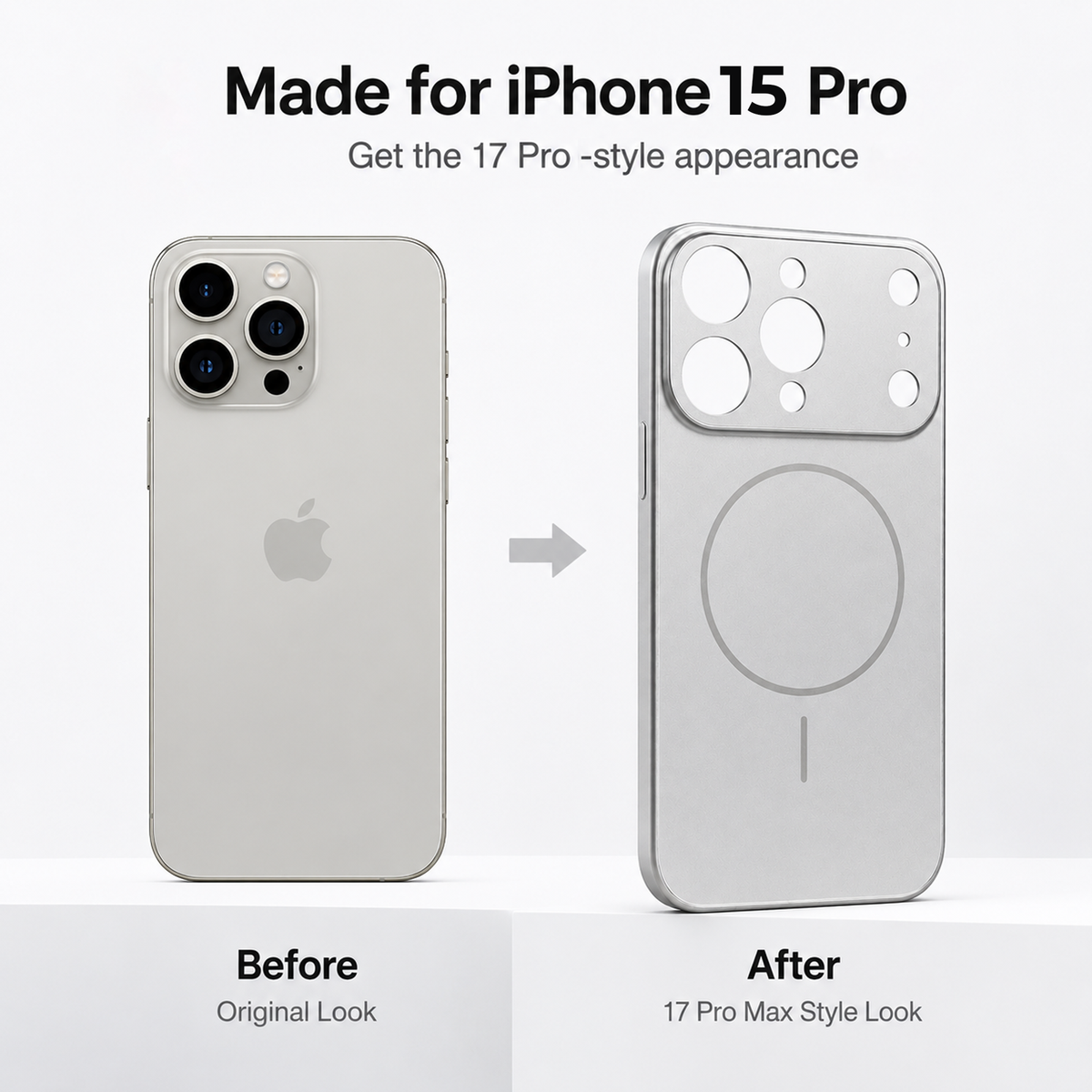 MagSafe Compatible Case for iPhone 15 Pro with Camera Protection