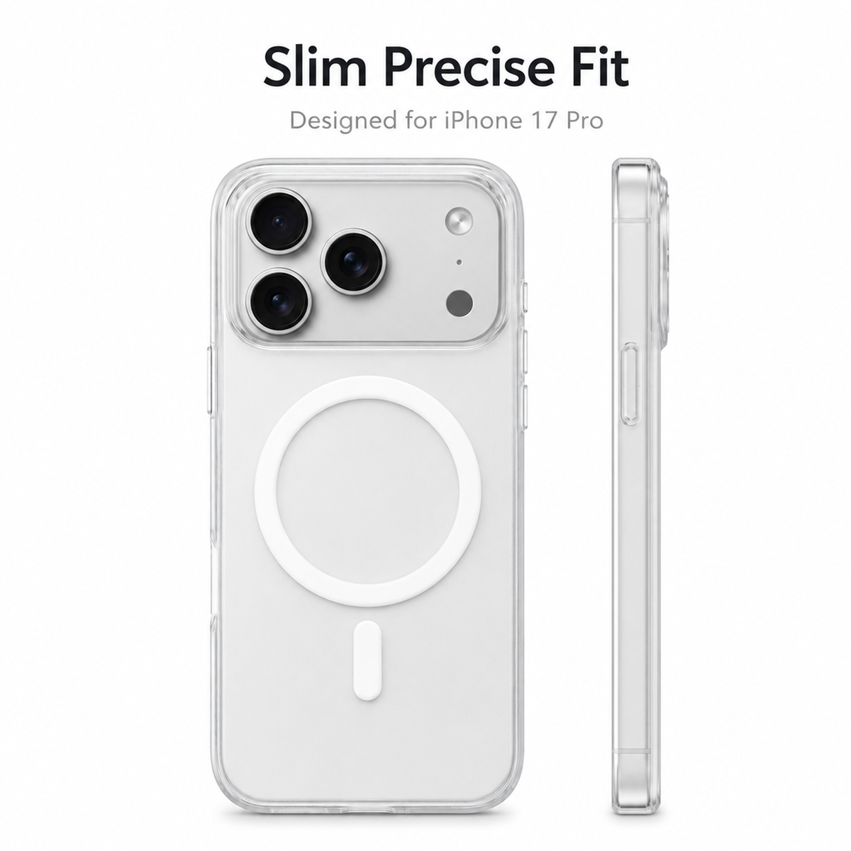 Magnetic Transparent Case for iPhone 17 Pro