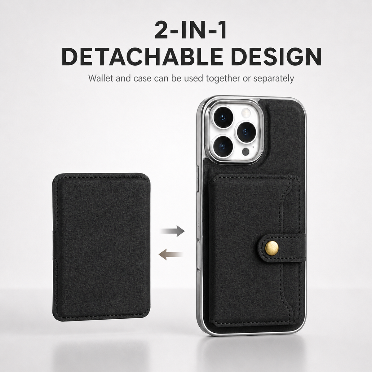 Luxury Leather Wallet Case for iPhone 16 Pro Max