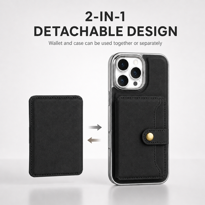 Luxury Leather Wallet Case for iPhone 16 Pro Max