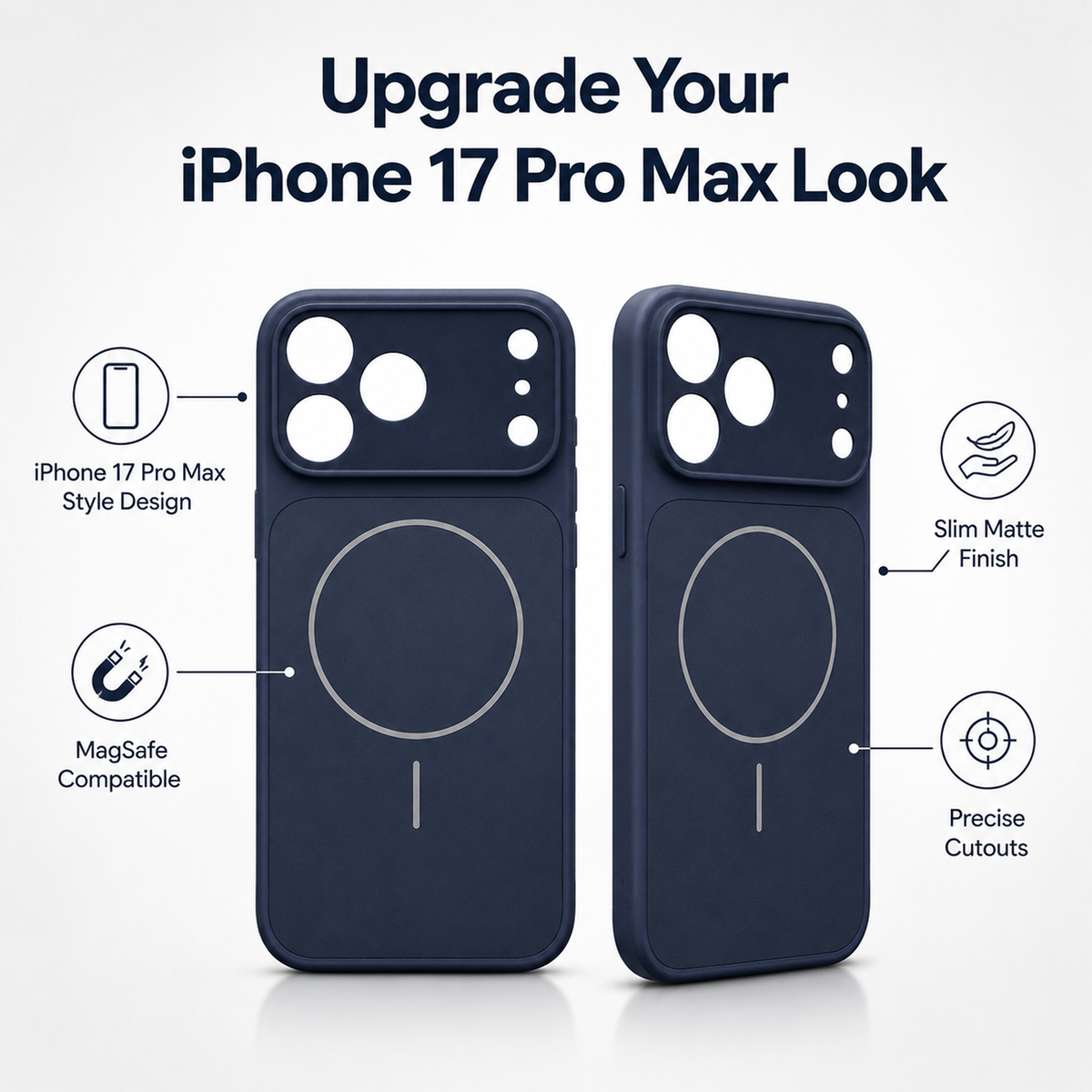 MagSafe Compatible Case for iPhone 17 Pro Max with Camera Protection