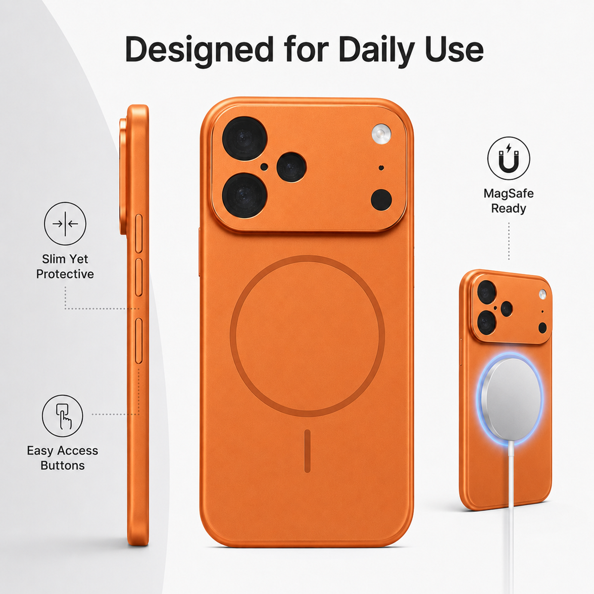 MagSafe Compatible Case for iPhone 16 with Camera Protection