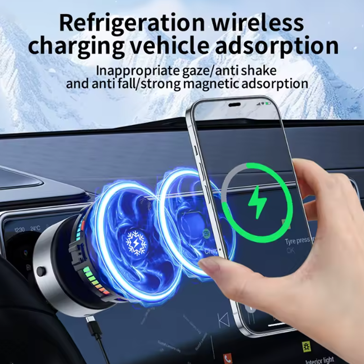 360° Rotating Magnetic Wireless Car Phone Holder