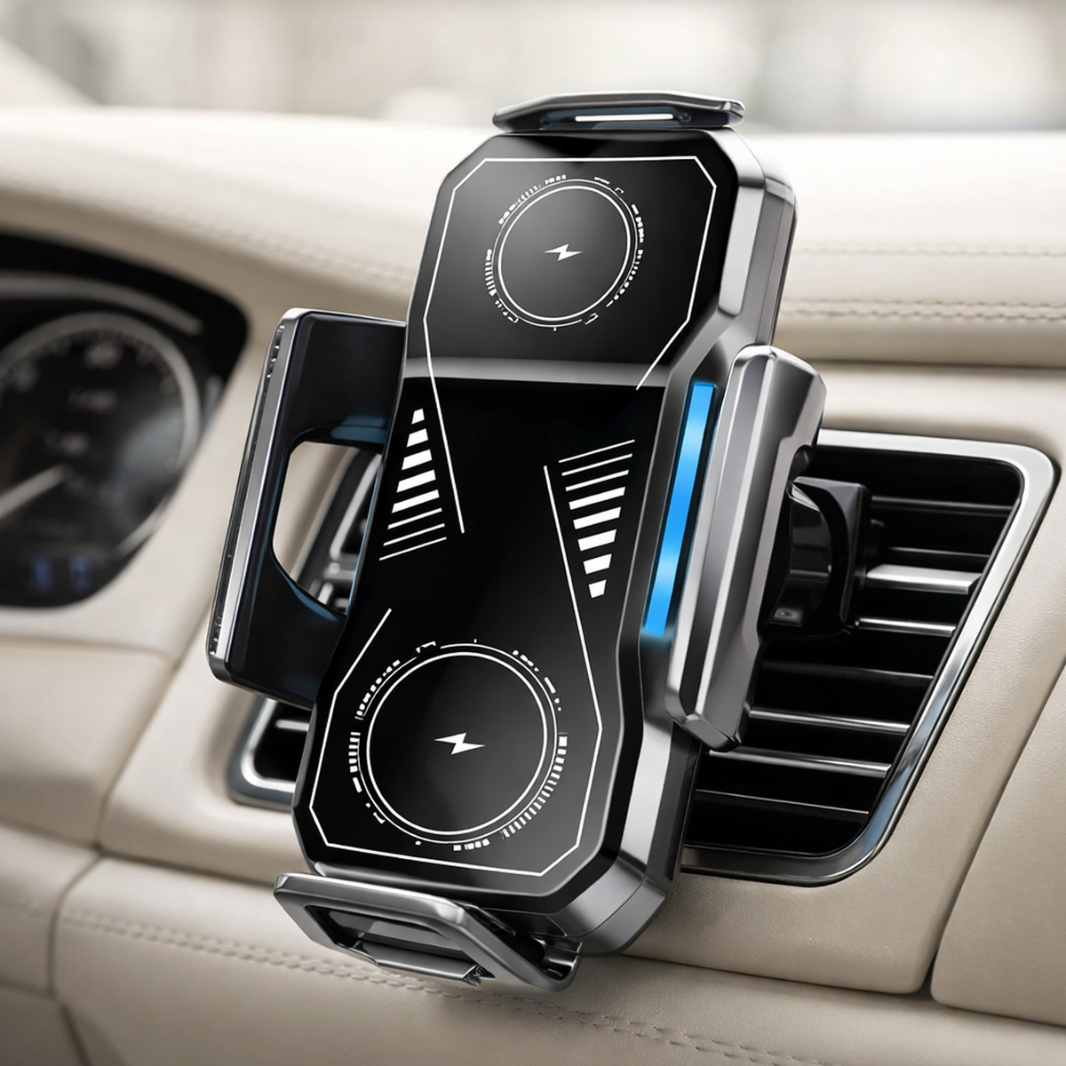 360° Rotating Wireless Car Charger Phone Holder