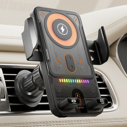 360° Rotating Wireless Car Charger Phone Holder
