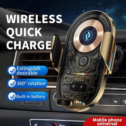 360° Rotating Wireless Car Charger Phone Holder