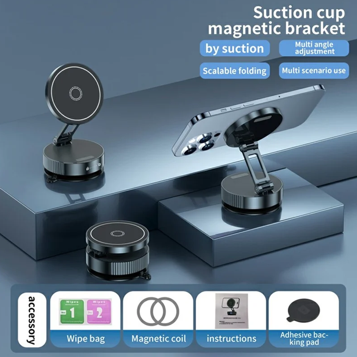 360° Rotating Magnetic Wireless Car Phone Holder